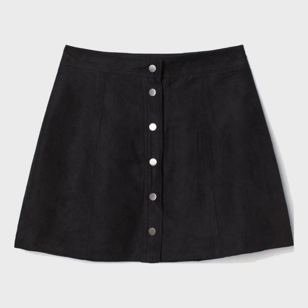 Faux suede skirt H&M Divided Black
